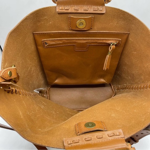 MADEWELL The Nashville Whipstitch Tote Cognac Brown - Picture 8 of 10